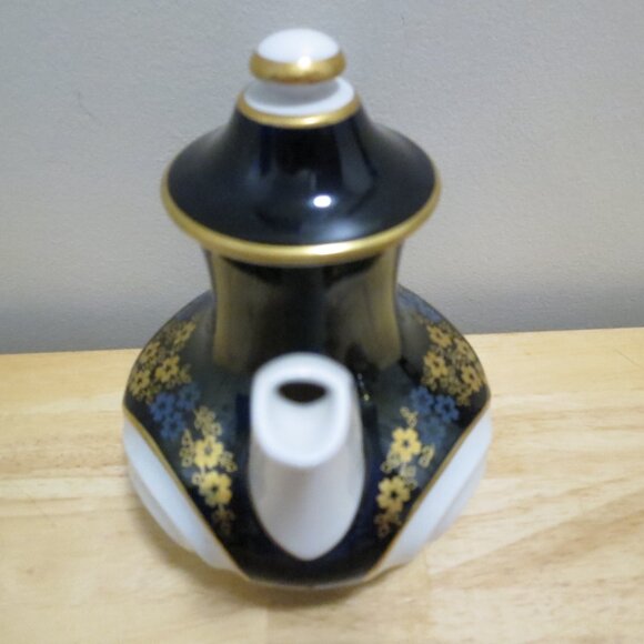 Echt Weimar Kobalt Coffee Tea Espresso Demitasse 7 pc Set GDR 1949-1980 - Picture 4 of 16